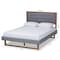 Baxton Studio Emele Grey Upholstered and Ash Walnut Wood Queen Size Platform Bed 164-9414-9432 - alternate 9